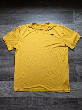 Nike Men’s Yellow Dri-FIT Crew Neck Shirt